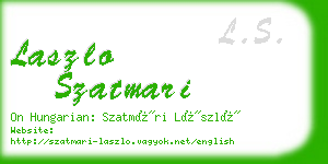 laszlo szatmari business card